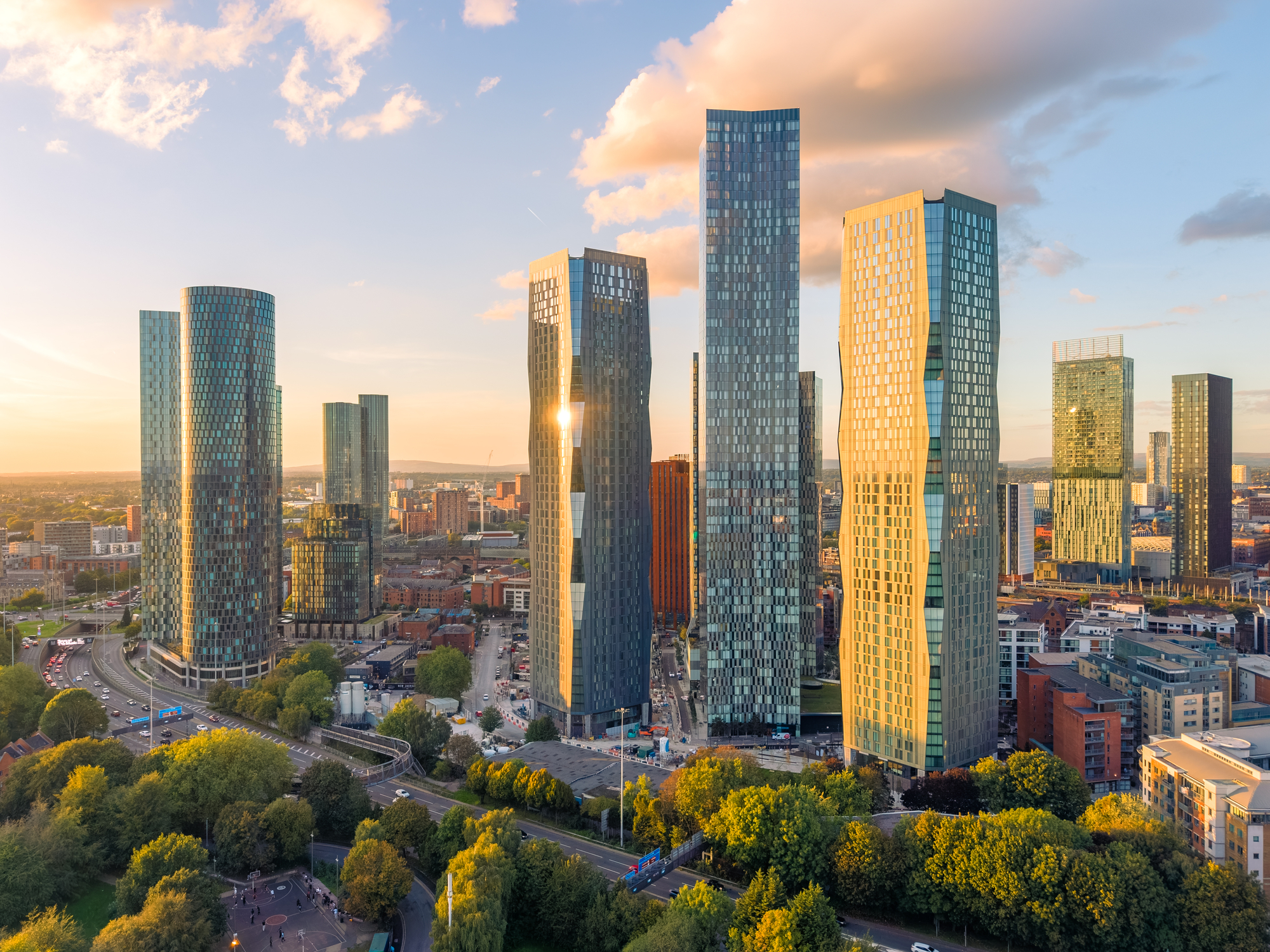 Skyline of New Jackson, Manchester